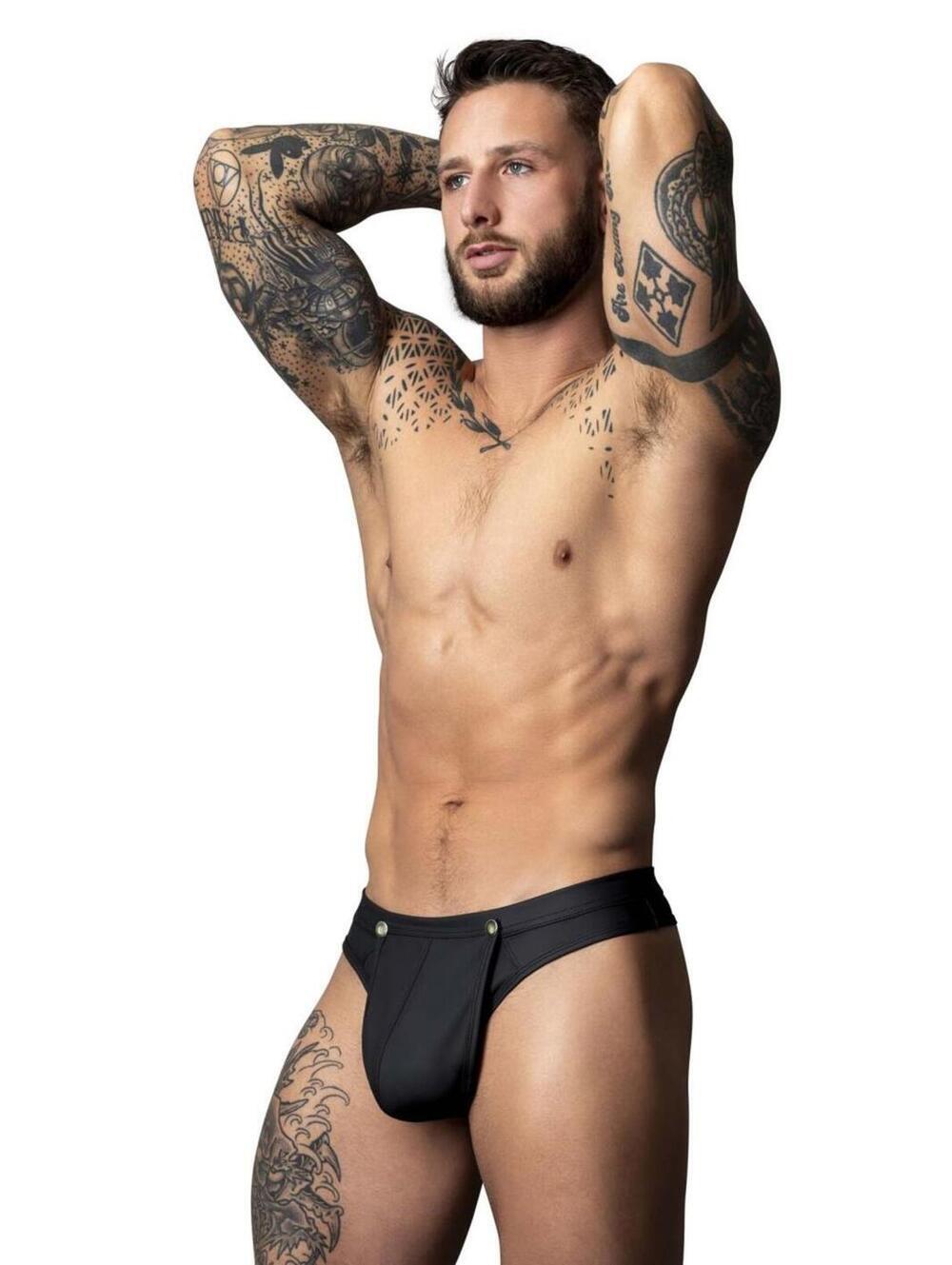 Male Power 410-298 Oh Snap Snap off Thong Color Black